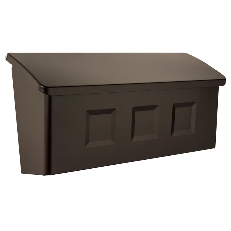 Architectural Mailboxes Waylandâ„¢ Vertical Wall-Mounted Mailbox for Outside, Rust-Resistant Galvanized Steel Metal Small Mail Box, Rubbed Bronze - Image 1